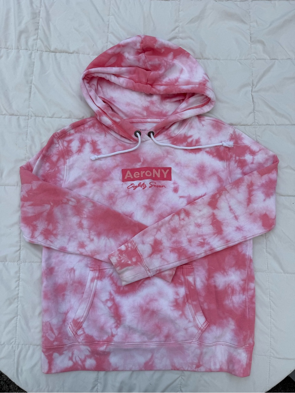 Aeropostale Pink Tie-Dye Pullover Hoodie